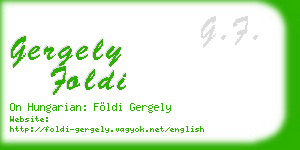 gergely foldi business card
